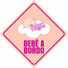 Adesivo De Carro Bebê A Bordo Menina Rosa Externo Adesivo De Carro Bebê A Bordo Menina Rosa Externo