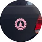 Adesivo de Carro Buda na Flor de Lotus - Cor Rosa Claro Adesivo de Carro Buda na Flor de Lotus - Cor Rosa Claro