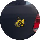 Adesivo de Carro Cavaleiro Cruzado Medieval - Cor Preto