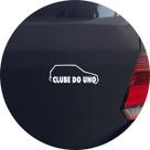 Adesivo de Carro Clube Do Uno - Cor Branco