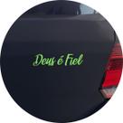 Adesivo de Carro Deus é Fiel Manuscrito