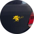 Adesivo de Carro Diabinho Alado com Tridente - Cor Amarelo Adesivo de Carro Diabinho Alado com Tridente - Cor Amarelo