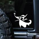 Adesivo De Carro E Laptop Silhueta De Cão Fantasma Zero Do Pesadelo Antes Do Natal Com Nariz De