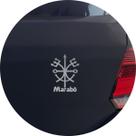 Adesivo de Carro Exu Marabô Umbanda Candomblé - Cor Rosa Claro