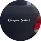 Adesivo de Carro Frase Obrigado Senhor - Cor Branco