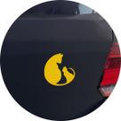 Adesivo de Carro Gata Mãe e Gatinho - Cor Marrom Adesivo de Carro Gata Mãe e Gatinho - Cor Marrom