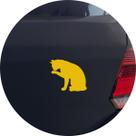 Adesivo de Carro Gato Tomando Banho Lambendo - Cor Roxo