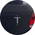 Adesivo de Carro Jesus em forma de Cruz - Cor Branco