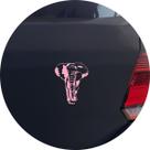 Adesivo de Carro Lobo Rosnando - Cor Rosa Claro