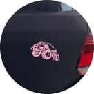 Adesivo de Carro Monster Truck - Cor Rosa Claro