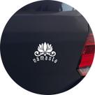 Adesivo de Carro Namaste Budismo Induismo - Cor Branco