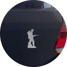 Adesivo de Carro Perfil Soldado Britânico WW2 - Cor Prata