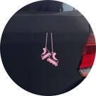 Adesivo de Carro Piano de Cauda - Cor Rosa Claro