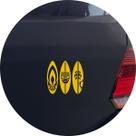Adesivo de Carro Pranchas de Surf Temáticas - Cor Prata Adesivo de Carro Pranchas de Surf Temáticas - Cor Prata