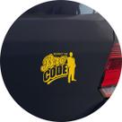 Adesivo de Carro Respect the Bro Code! - Cor Amarelo