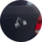 Adesivo de Carro Retroescavadeira Trator - Cor Rosa