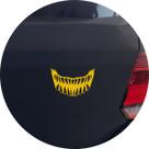 Adesivo de Carro Sorriso de Monstro Maligno - Cor Amarelo