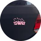 Adesivo de Carro Três Gatos Felinos Amigos - Cor Rosa Claro Adesivo de Carro Três Gatos Felinos Amigos - Cor Rosa Claro