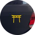 Adesivo de Carro Xintoísmo Portão Torii Shinto - Cor Amarelo