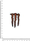 Adesivo de Chapéu Country Monster Grande Laranja