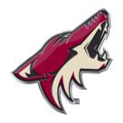 Adesivo de emblema automático FANMATS 60498 Arizona Coyotes em alumínio