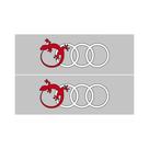 Adesivo De Emblema De Carro Audi Quattro Gecko, Decalque Engraçado Para A3 A4 A5 A6 A7 A8 Q3 Q5 Q7