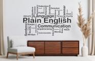 Adesivo de Frases para escola de Inglês Plain English