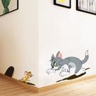 Adesivo de parede 3D Tom and Jerry para quarto de crianças ou sala de estar