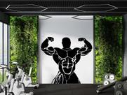 Adesivo de parede academia e musculação