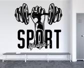 Adesivo de parede academia e musculação