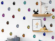 adesivo de parede amongs us decoração games sala de jogos quarto de meninos