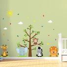 Adesivo de Parede Árvore Safari Infantil para Quarto