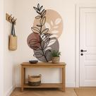 Adesivo De Parede Autocolante Boho Abstrato Floral Botânico Premium
