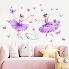 Adesivo de parede Ballet Dancer com cisnes e borboletas PVC 29x90cm Adesivo de parede Ballet Dancer com cisnes e borboletas PVC 29x90cm