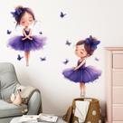 Adesivo de parede Ballet Princess Decalques autoadesivos de PVC