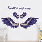 Adesivo de parede Beautiful Angel Wings Colorido PVC 30x90cm Adesivo de parede Beautiful Angel Wings Colorido PVC 30x90cm