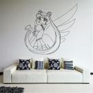 Adesivo de parede Beauty Girl with Wings para quarto ou sala de estar Adesivo de parede Beauty Girl with Wings para quarto ou sala de estar