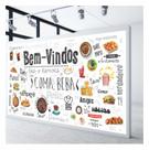 Adesivo De Parede Bem Vindos Bar Churrasqueira Comida Lanche S293