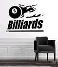 Adesivo de parede Billiards 8-Ball and Cue Design 45x50cm