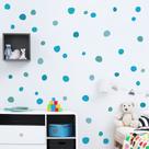 Adesivo De Parede Bolinhas Irregulares tons de Azul 2m²