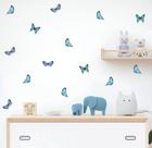 Adesivo De Parede Borboletas Azuis Miniaturas Aquarela Decoração Quarto Sala