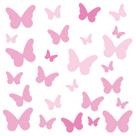 Adesivo De Parede Borboletas Tons De Rosa 25un Cobre 1,5m² Adesivo De Parede Borboletas Tons De Rosa 25un Cobre 1,5m²
