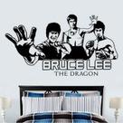 Adesivo de parede Bruce Lee The Dragon Design 45x50cm