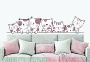 Adesivo de Parede Cabeceira Gatinhos Rosa Adesivo de Parede Cabeceira Gatinhos Rosa