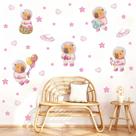 Adesivo de Parede Capivaras Cute Baby Astronautas Aquarela