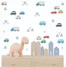 Adesivo de Parede Carrinhos e Caminhões Cute Miniaturas