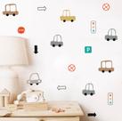 Adesivo de Parede Carrinhos Minimalistas Placas Trânsito