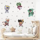 Adesivo de Parede Cavaleiros do Zodíacos Anime Cute Mangá