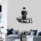 Adesivo de parede Charlie Chaplin Film Reel para amantes do cinema