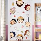 Adesivo de parede Chibi Maruko-chan Cartoon para decoração de quarto infantil Adesivo de parede Chibi Maruko-chan Cartoon para decoração de quarto infantil